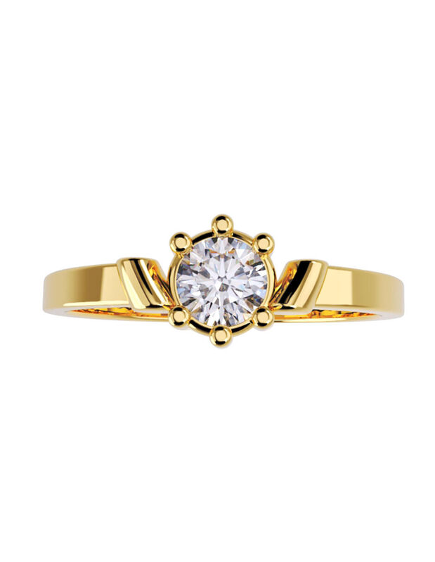 Anillo de Compromiso en Oro Amarillo 14K con Ci... image number null