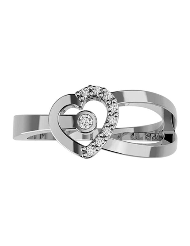 Anillo de Compromiso en Oro Blanco 14K con Circ... image number null