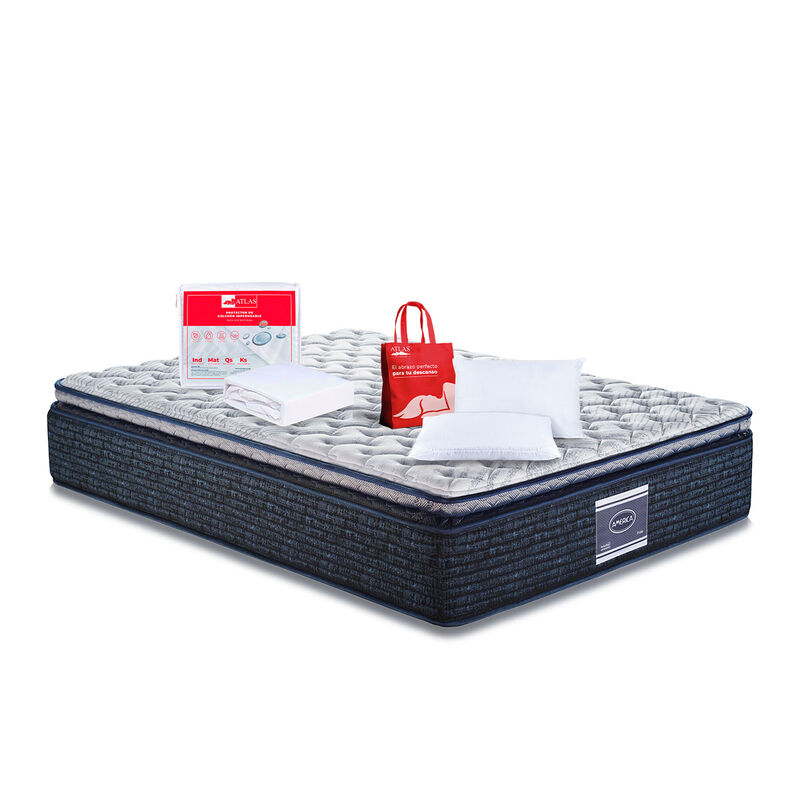 Colch&oacute;n Queen Size America Frida  + Set De Blan... image number null