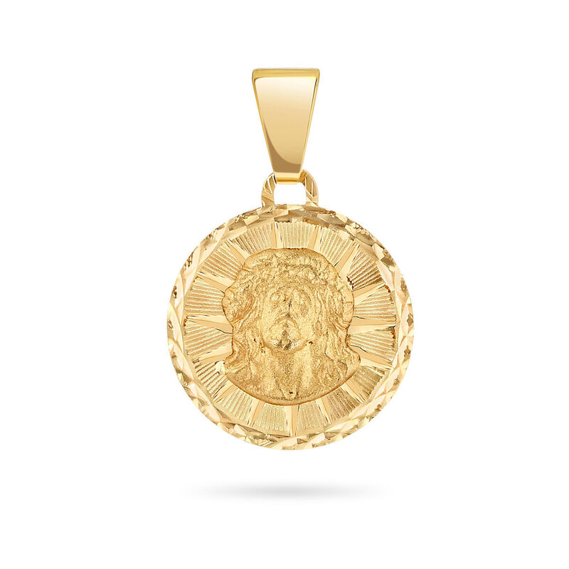 Medalla Circular Oro Amarillo 14K Divino Rostro... image number null