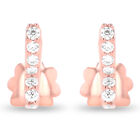 Aretes De Mariposa De Oro Rosa 14k Con 15pts De Diamante