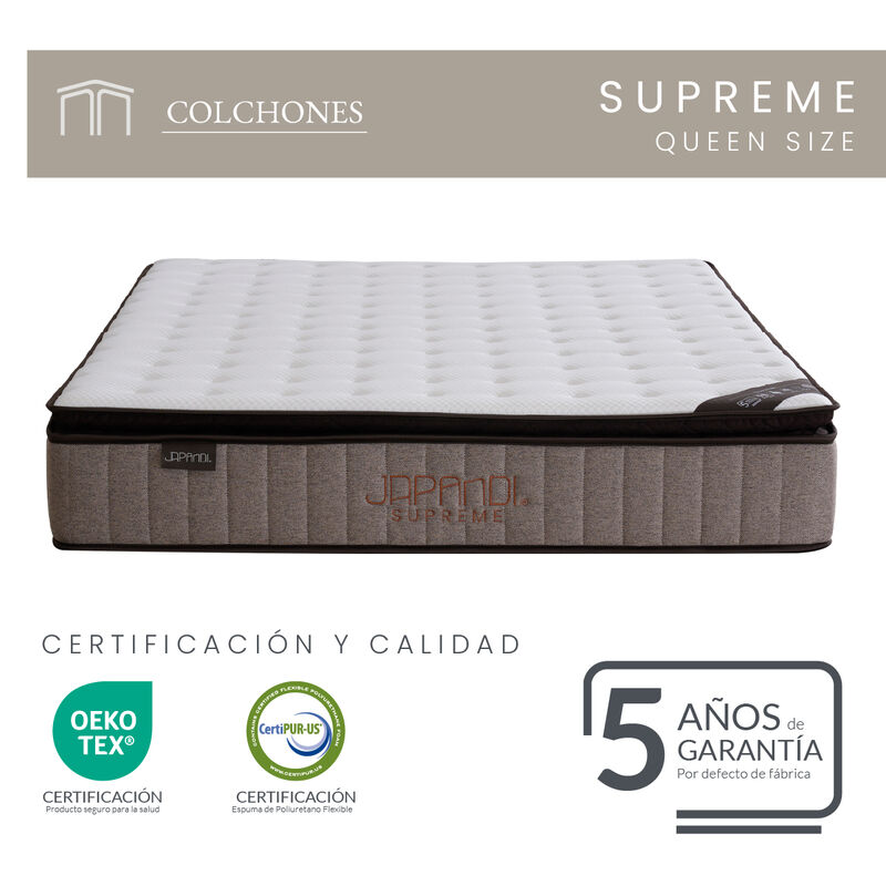 Colch&oacute;n Queen Size Japandi Supreme Memory Foam ... image number null