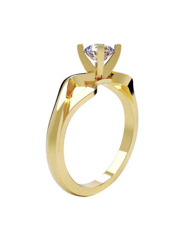 Anillo de Compromiso de 14K con Diamante de Lab... image number null