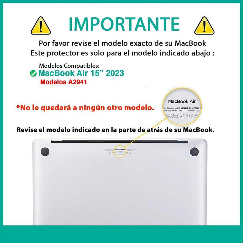 Funda TEKKU HC para MacBook Air 15 A2941 A3114 ... image number null