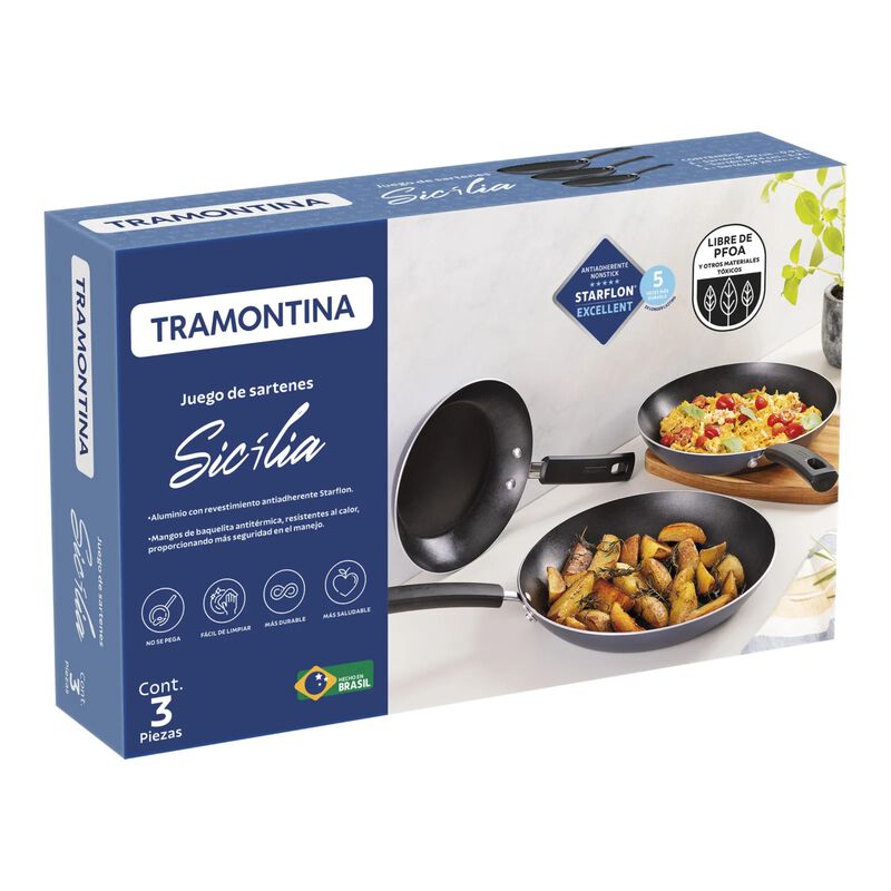 Juego De Sartenes Tramontina 27899330 Sicilia R... image number null