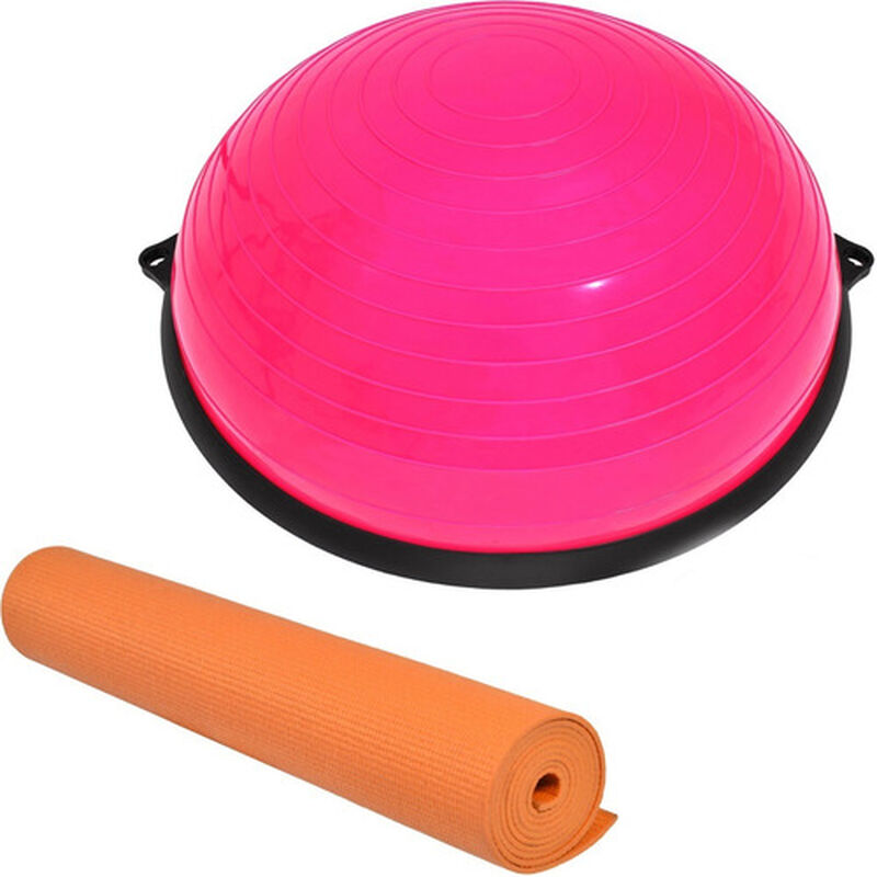 Pelota Rosa Tipo Bosu Entrenamiento Yoga Gym + ... image number null