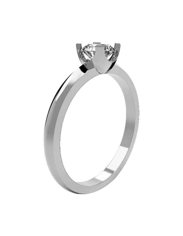 Anillo de Compromiso en Oro de 14K con Circonia... image number null