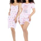 Set Pijama 3 Piezas Mujer Verano PIJ-096 D6 Bata Top y Short