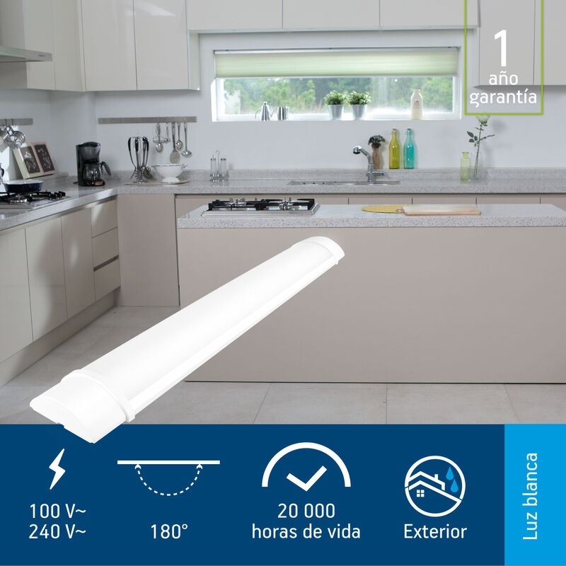 Pack de 4 luminarios LED Aksi 36W de Sobreponer... image number null