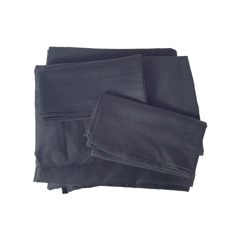 Juego S&aacute;banas QS 100% Algod&oacute;n 300H Negro 4 Pzs image number null