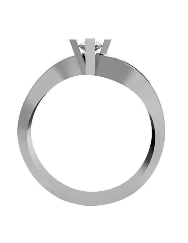 Anillo de Compromiso en Oro de 14K con Circonia... image number null