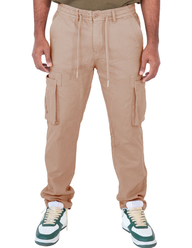 Pantal&oacute;n Jogger Hombre Ajuste En Cintura Camel ... image number null