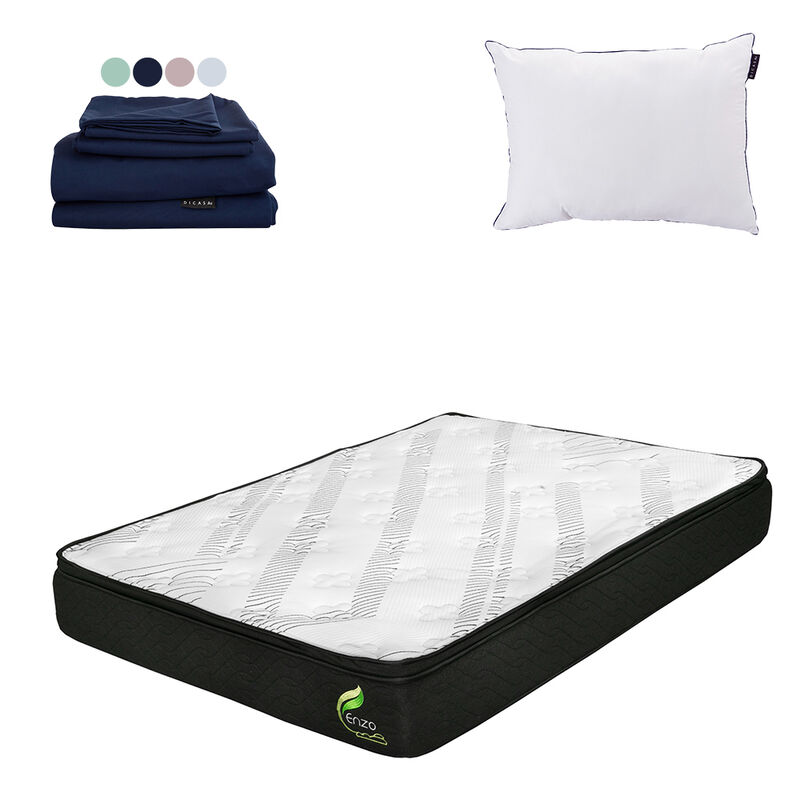 Colch&oacute;n King Size Enzo + Almohada One + 1 juego... image number null