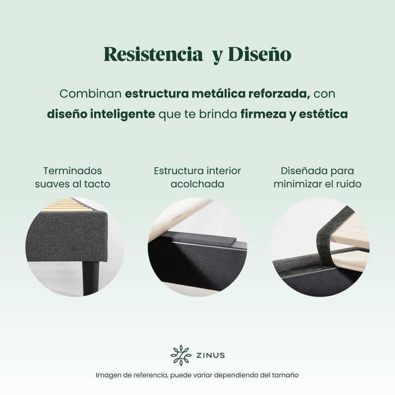 Zinus Dachelle | Base De Cama Queen Con Cabecer... image number null