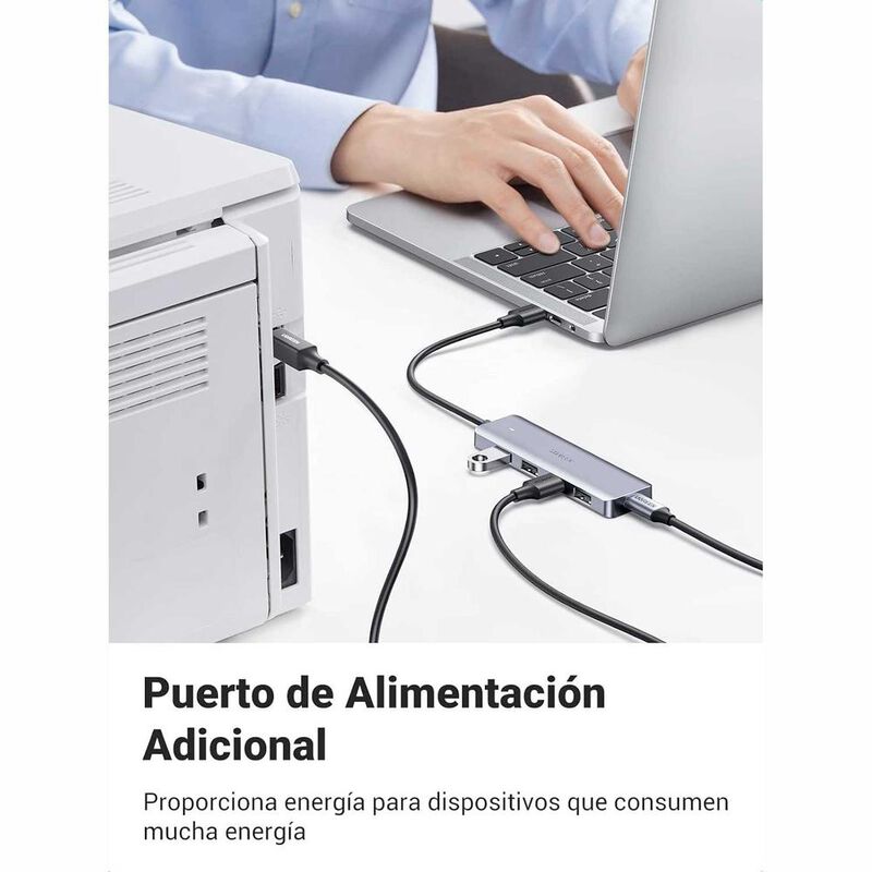 Cable HUB Adaptador UGREEN USB 3.0 puertos 5 en... image number null