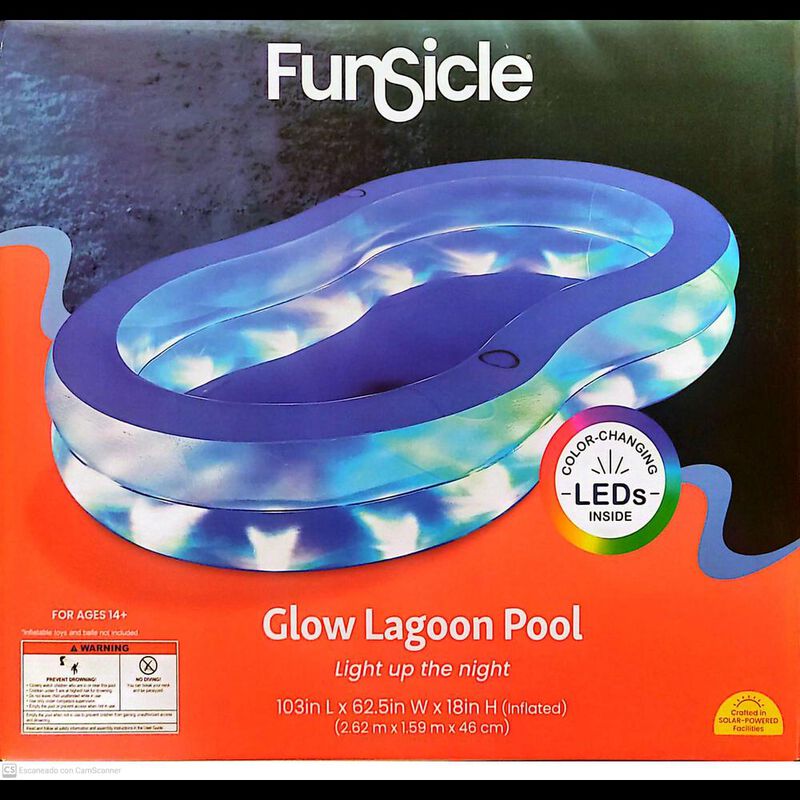 ALBERCA INFLABLE LAGOON CON LUCES LED PLASTICO image number null