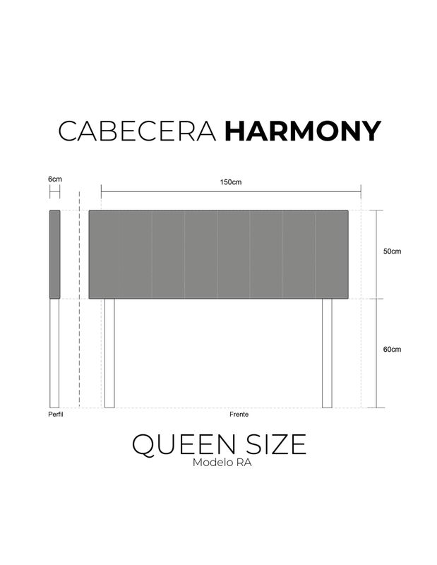 Cabecera Queen Size Harmony con Rayas 3 Ajustes... image number null