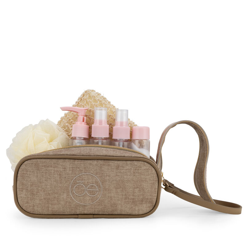 Cosmetiquera Mediana Cierre Doble Color Camel image number null