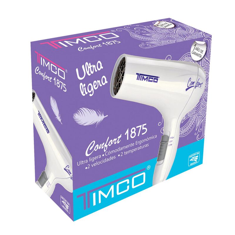 Secadora De Cabello Timco St-1875 Basica 2 Vel ... image number null