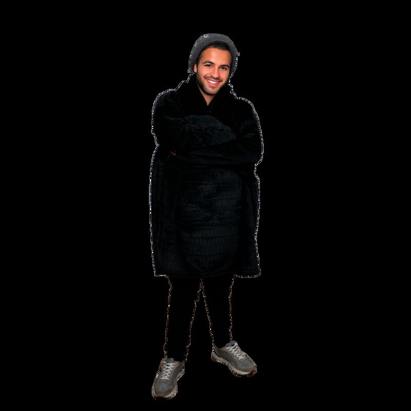 Pijama Adulto Unitalla Sudadera Cobija Negro image number null