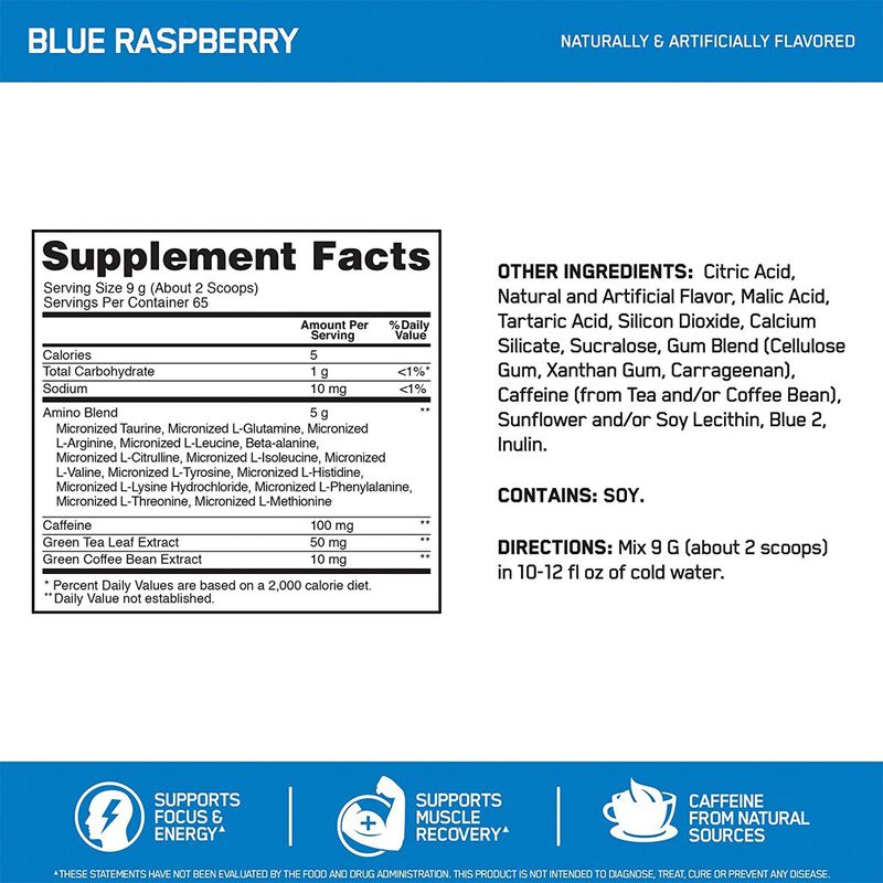 Amino Energy Optimum Nutrition Blue Raspberry image number null