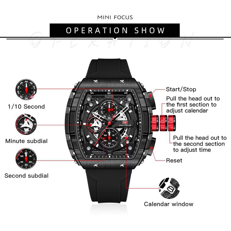 Reloj Mf Mini Focus Fashion Sport Chronograph P... image number null