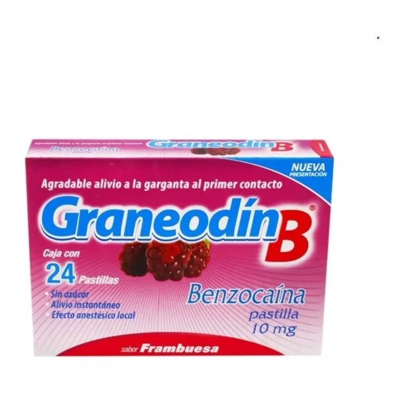 Graneodin B 10mg Sabor Frambuesa Caja Con 24 Ta... image number null