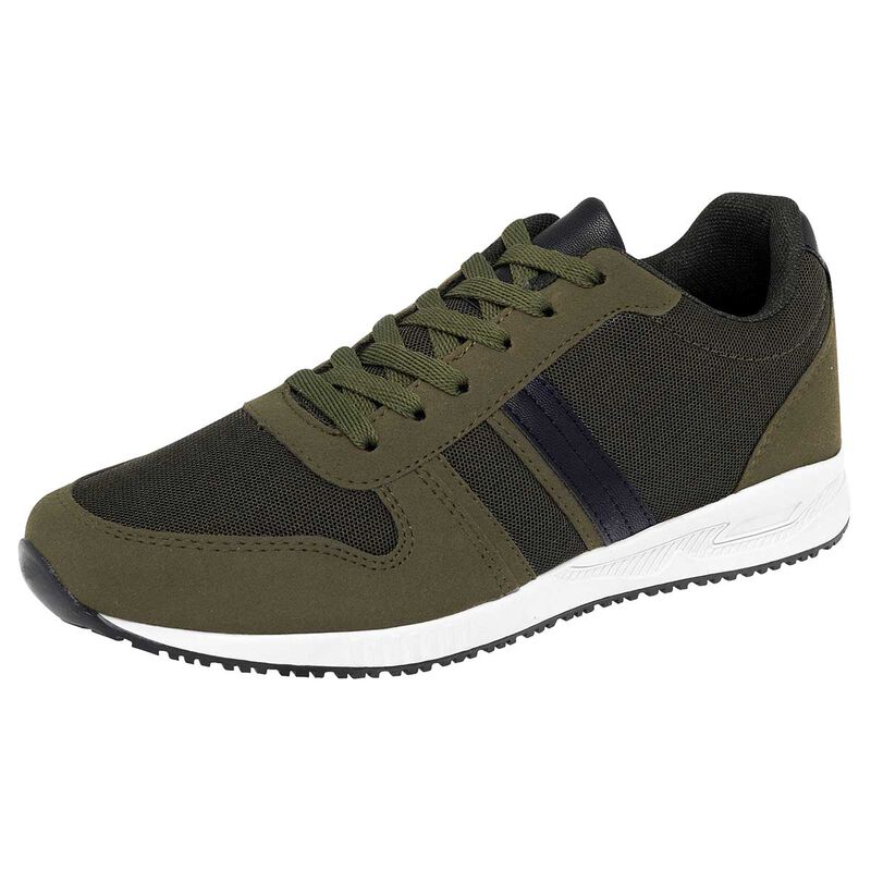 Hs Casual Tenis urbano para hombre olivo negro image number null
