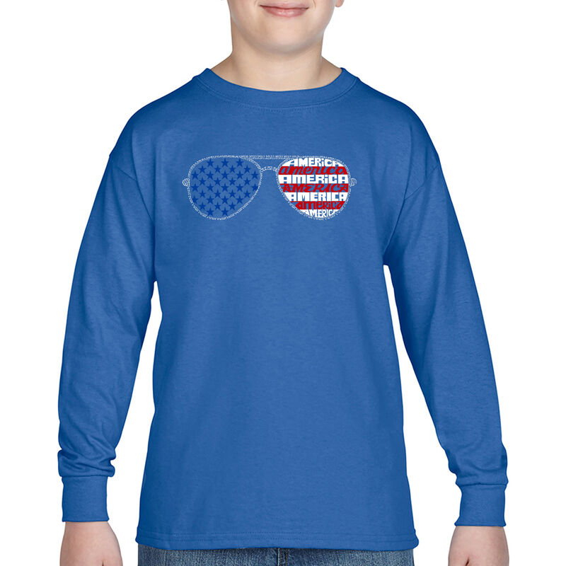 Camiseta De Manga Larga Word Art Para Ni&ntilde;o - Am... image number null