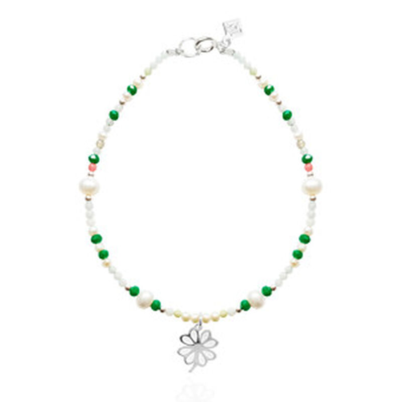 Pulsera Suerte Charm Petunia de Plata con Piedr... image number null