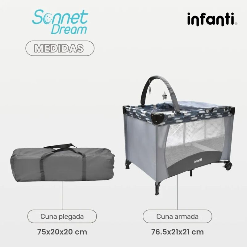 Set Cuna De Viaje Sonnet Dream + Carriola Liger... image number null