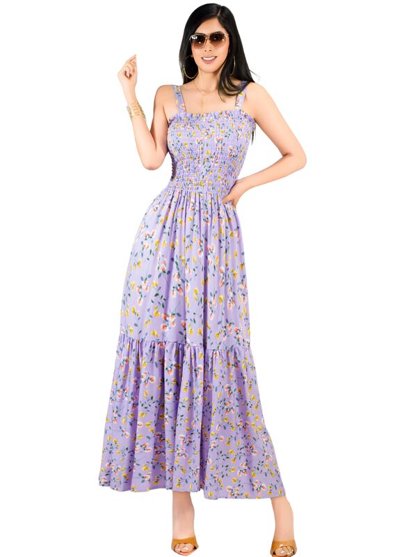Vestido Maxi Casual Mujer Largo VES-1027 Lila C... image number null
