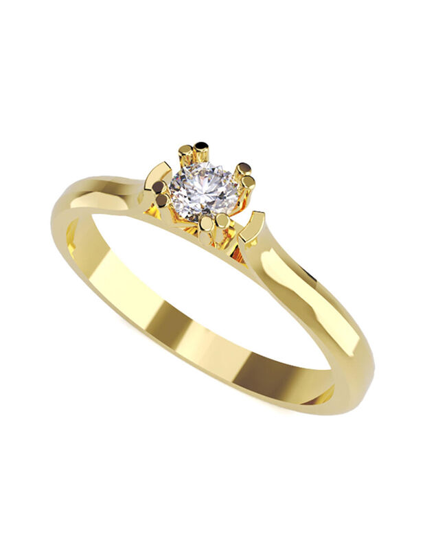 Anillo de Compromiso en Oro de 10K con Circonia... image number null