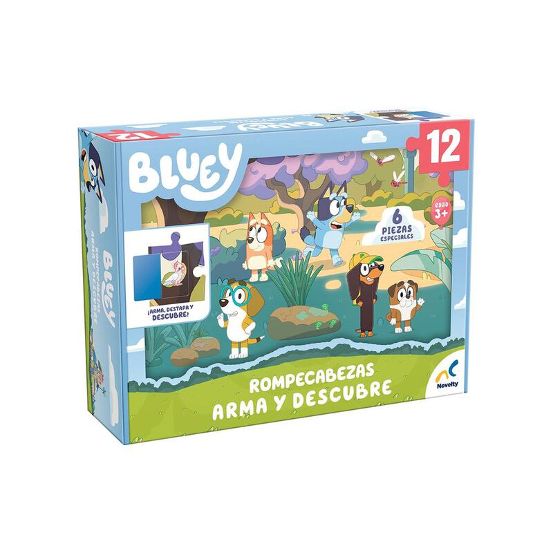 Rompecabezas Infantil Bluey Arma Y Descubre 12 ... image number null