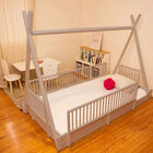 Cama Infantil Tipi Estilo Montessori Duduk - Gris Obscuro