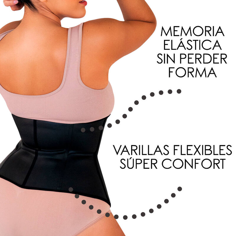 Cinturilla Moldeadora De Látex Natural Negra G image number null