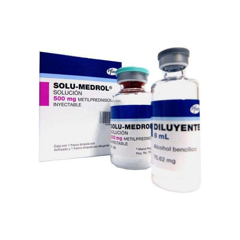 Solumedrol 500mg Caja 1 Frasco &Aacute;mpula Soluci&oacute;n ... image number null