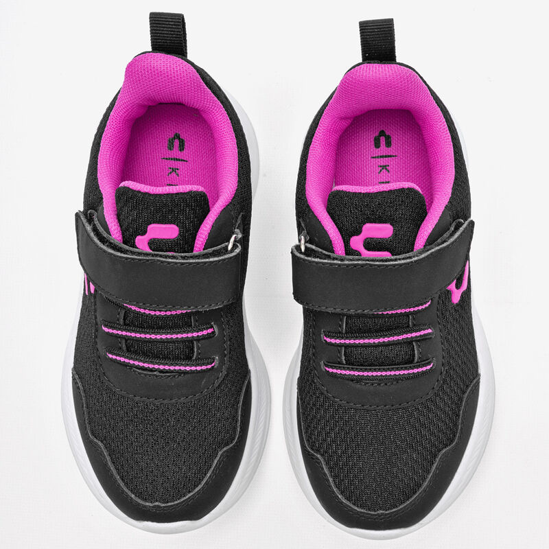 Charly Tenis urbano para ni&ntilde;a negro fucsia, imp... image number null