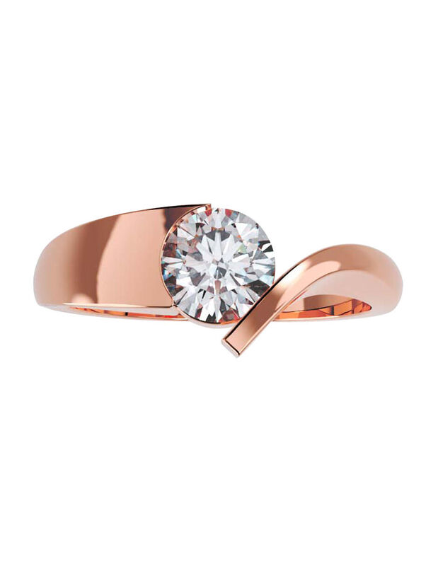 Anillo de Compromiso de 14K con Diamante de Lab... image number null