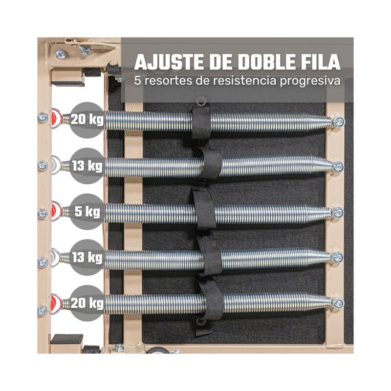 Cama Pilates Reformer Color Beige Yoga Plegable... image number null
