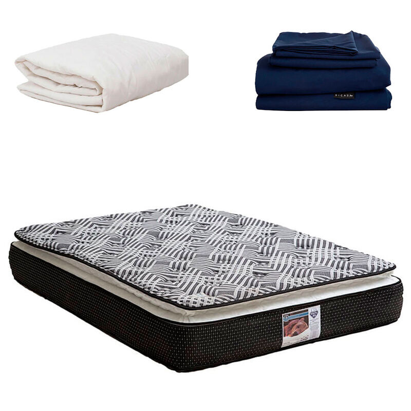Colchón Queen Size Spring Air Omega+Sábanas Dic... image number null