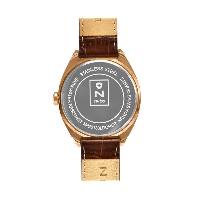 Reloj Nivada Executive Dama Dorado Rosa Caf&eacute; Ro... image number null