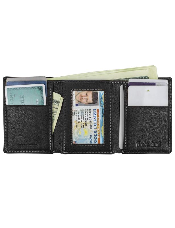 Billetera Trifold De Cuero Para Hombre Timberla... image number null