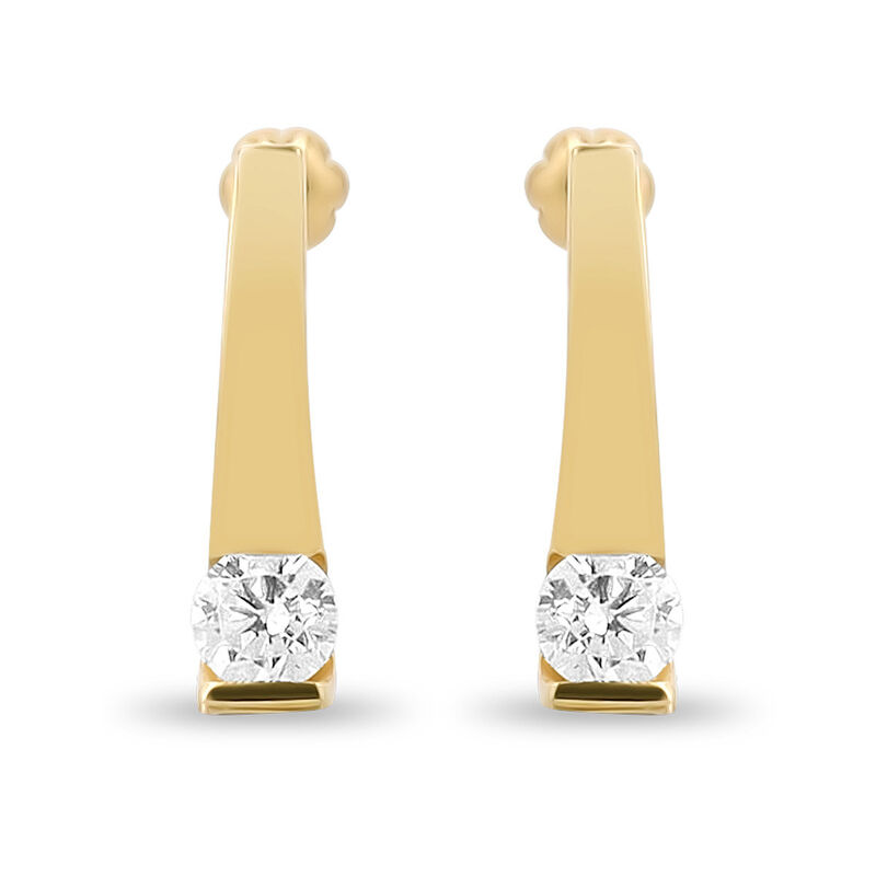 Aretes De Oro Amarillo 10k Con Zirconias image number null