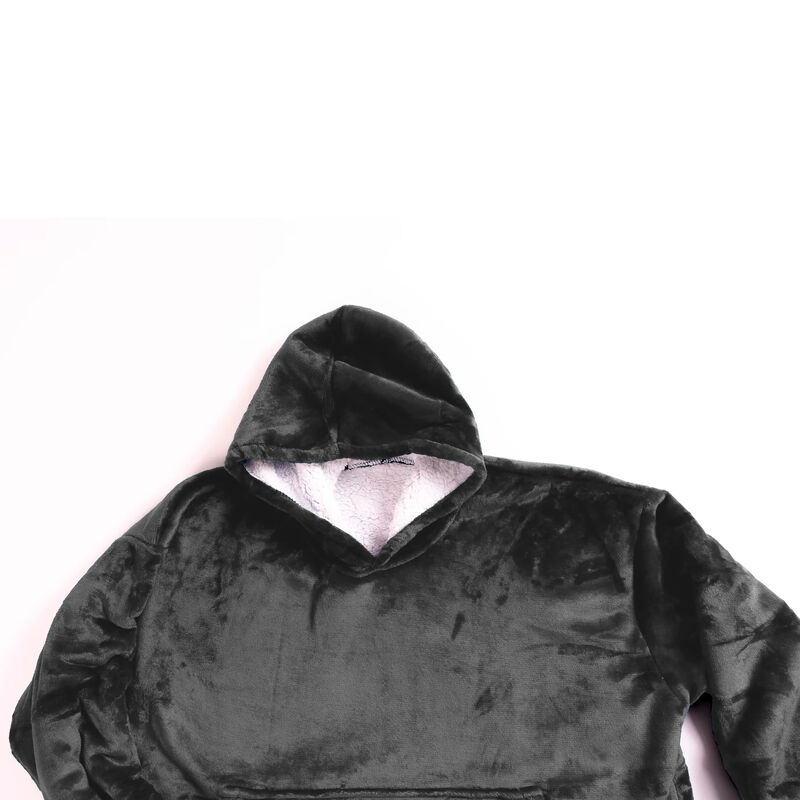 Hoodie invernal borrega gris oxford image number null