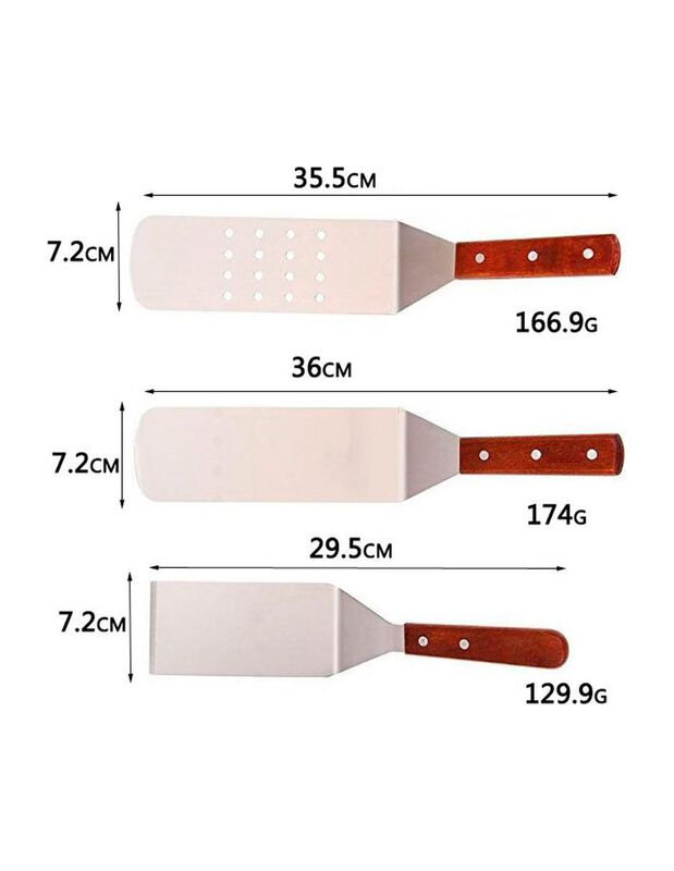 Set De Esp&aacute;tulas Elego Premium Chef De Acero In... image number null