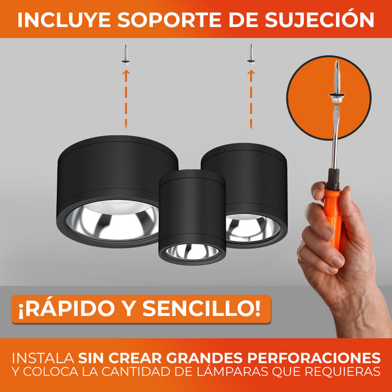 L&aacute;mpara Plaf&oacute;n Led Techo Luz Blanca Ip65 25ptll... image number null