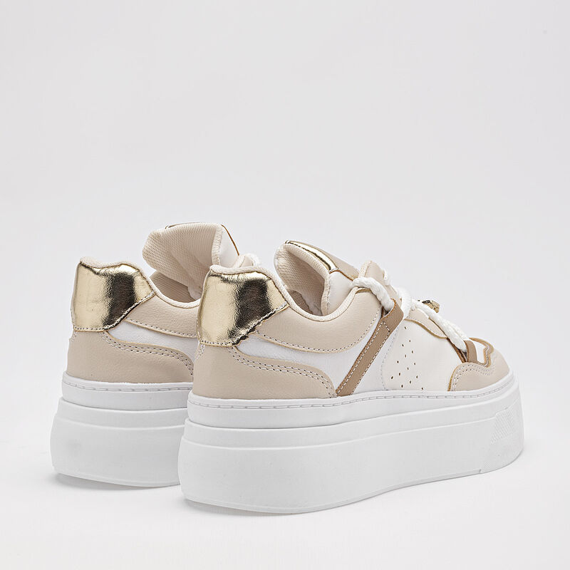 Moramora Tenis urbano para mujer blanco latte o... image number null