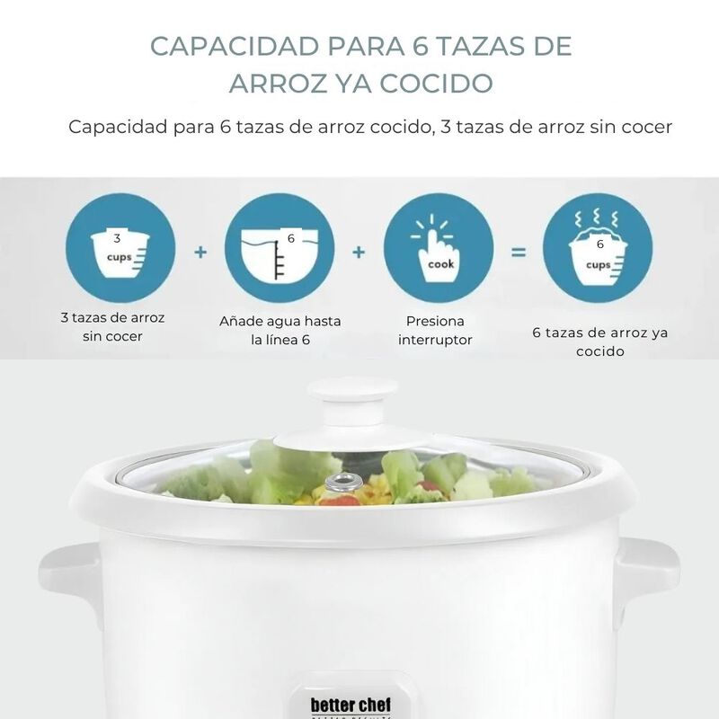 Olla Arrocera Better Chef Compacta Para 3 Tazas... image number null