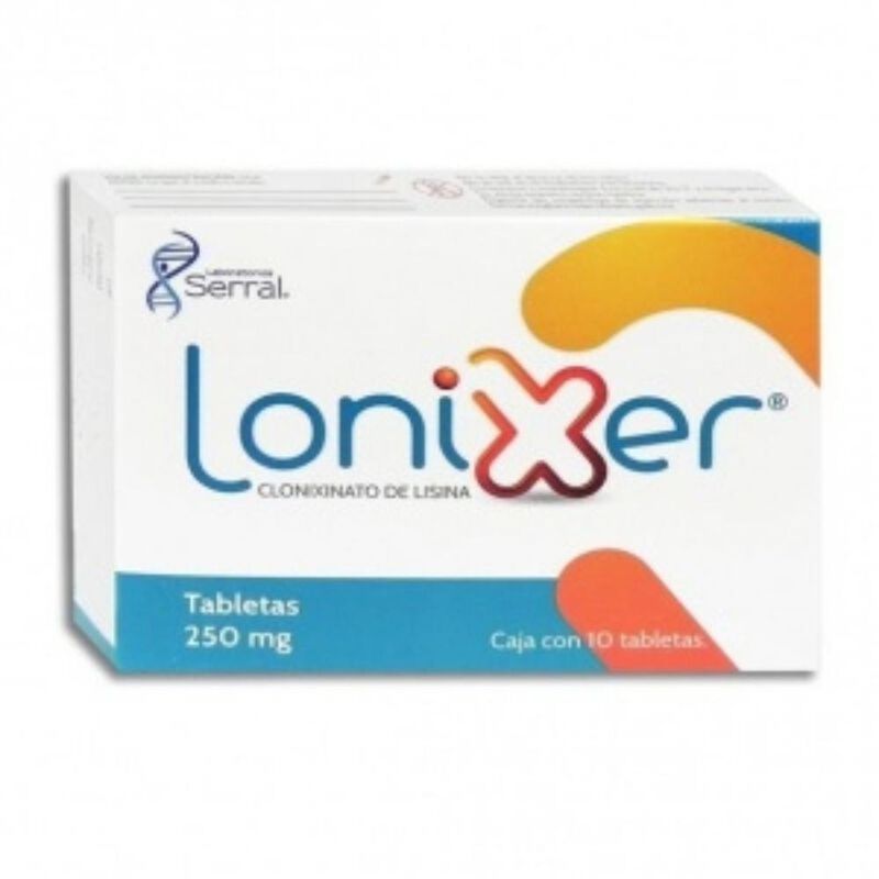 Clonix-Lisina 250Mg Tab 10 Lgen 250mg caja con ... image number null